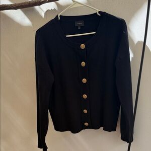 Cyrus Black Cardigan with Gold Buttons